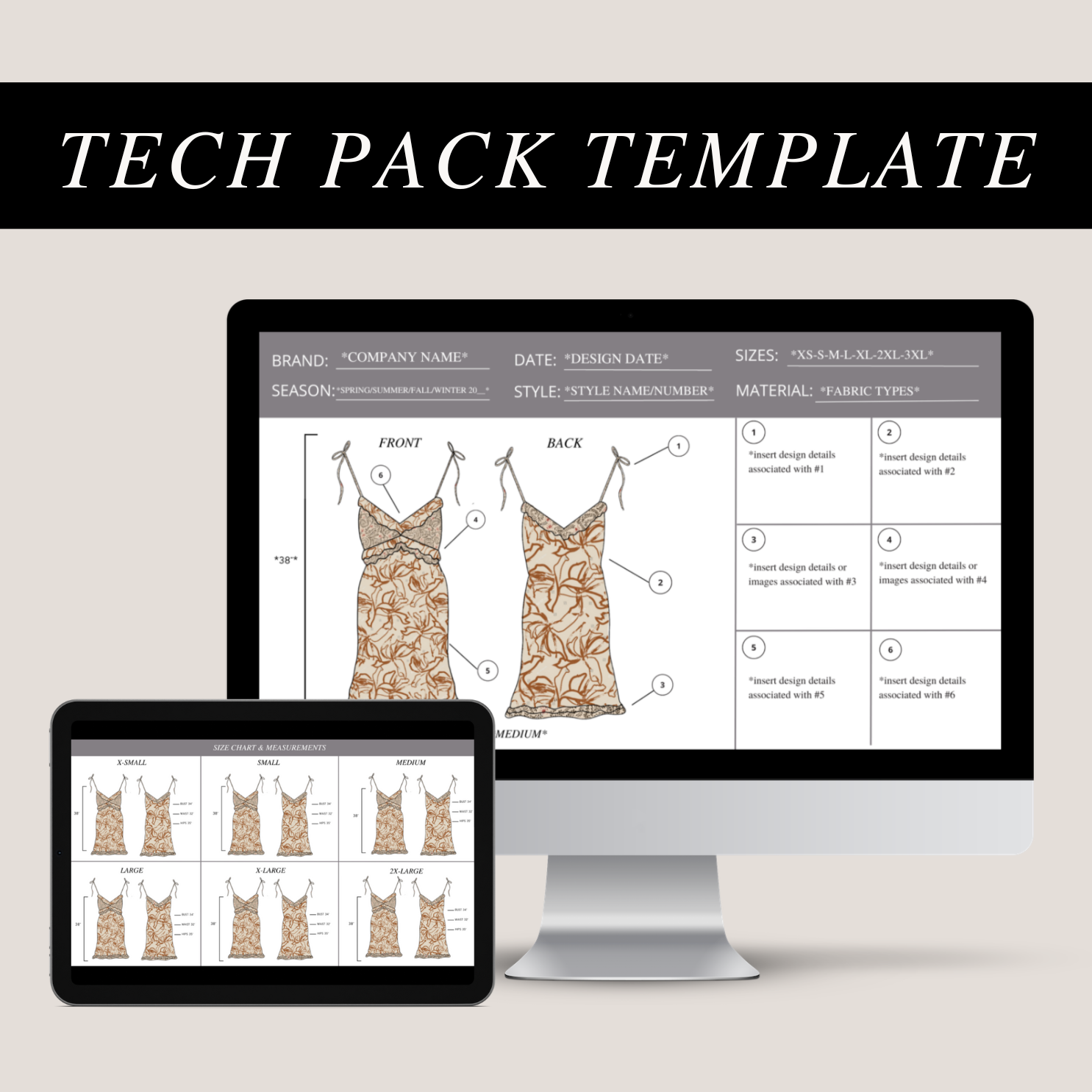 Tech Pack Template – Step by Step Boutique Guide